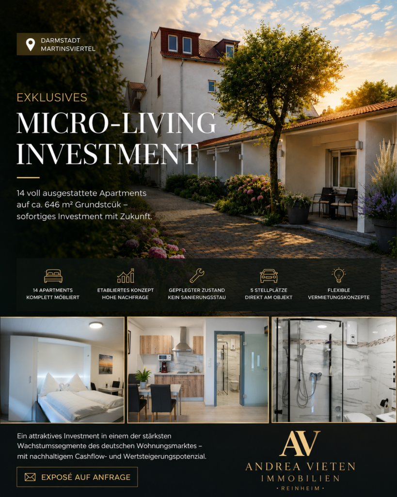 Boutique Micro-Living Investment im Martinsviertel Darmstadt